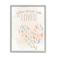 thumbnail image 1 of Stupell You Are So Loved Fun Heart Shape Inspirational Painting Gray Framed Art Print Wall Art, 1 of 7