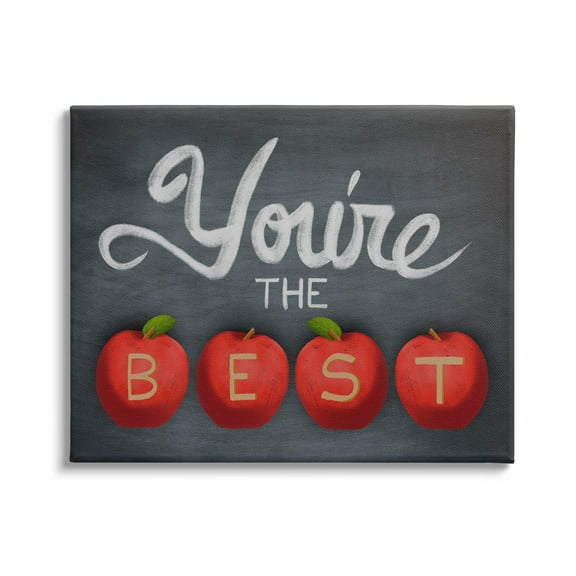 Stupell You're The Best Teacher Apples Food & Beverage Painting Gallery Wrapped Canvas Print Wall Art