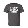 thumbnail image 1 of Stupid Should Hurt Sarcastic Humor Graphic Novelty Funny Tall T Shirt, 1 of 1