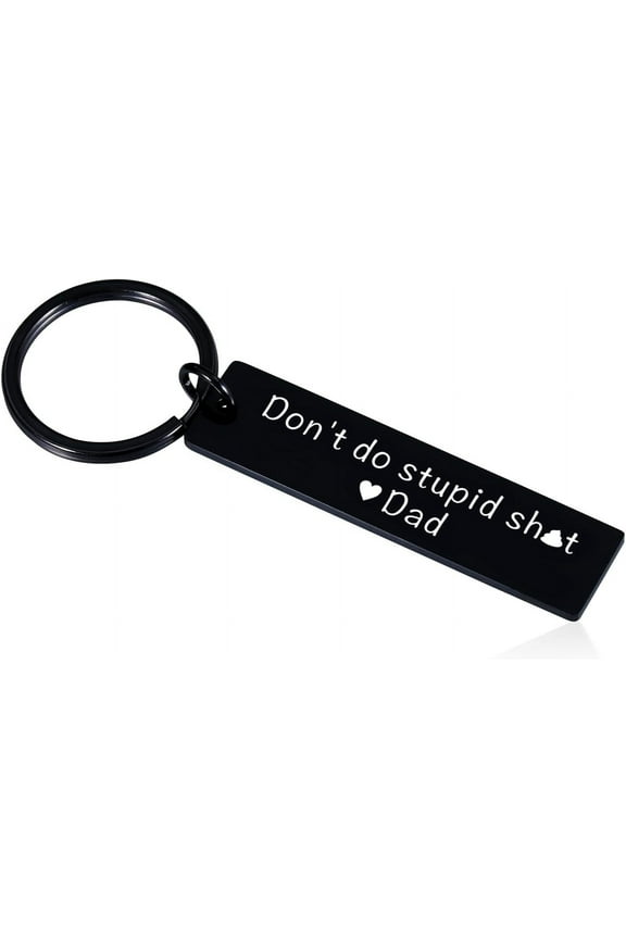 Don't Do Stupid St Keychains-Son Daughter from Mom Dad Funny Gag Gifts for Boys Girls Kids Easter Basket Stuffers for Teens 16 Metal Key Chains Birthday Gifts for Her Him Sarcasm Gift Dad to Kids