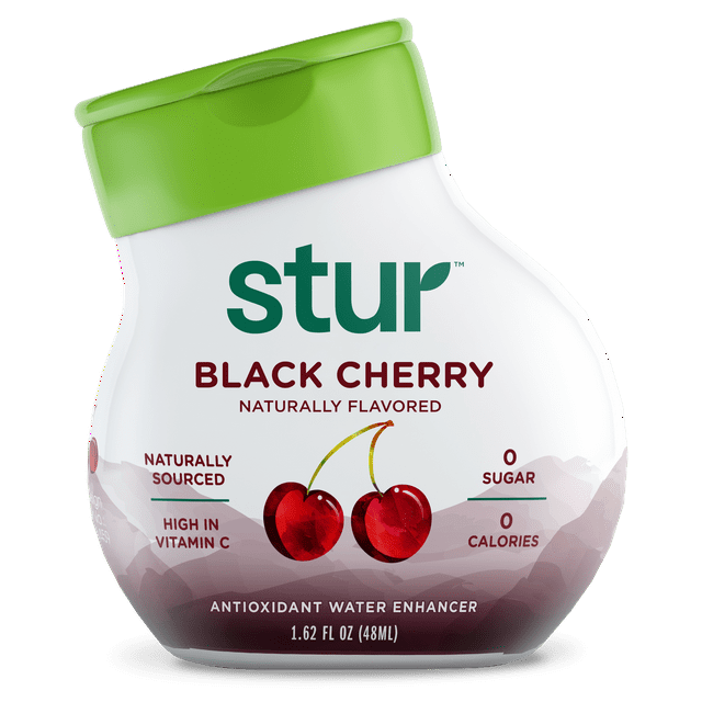 Stur Black Cherry Liquid Water Enhancer Drink Mix, 1.62 fl oz, Sugar Free, Zero Calories