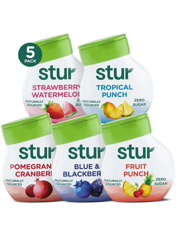 Stur - Classic Variety Pack, Liquid Water Enhancer Drink Mix, 1.62 fl oz Bottle (5 Pack)