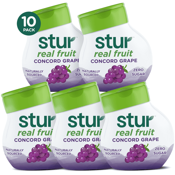 Stur - Grape, Liquid Water Enhancer Drink Mix, 1.62 fl oz Bottle (10 Pack)