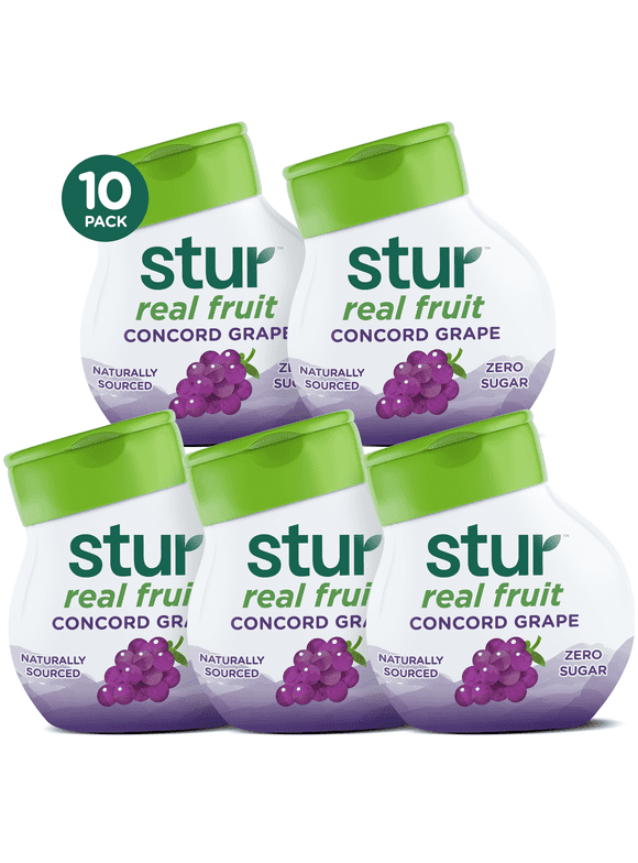 Stur - Grape, Liquid Water Enhancer Drink Mix, 1.62 fl oz Bottle (10 Pack)