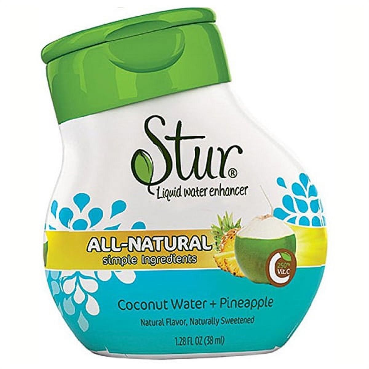 Stur Liquid Water Enhancer Coconut Water Pineapple 1.28 oz Bottles
