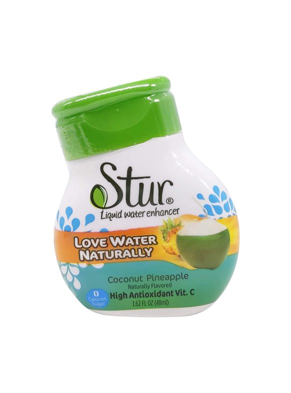Stur Liquid Water Enhancer Coconut Water Pineapple - 1.62 fl oz Pack of 3