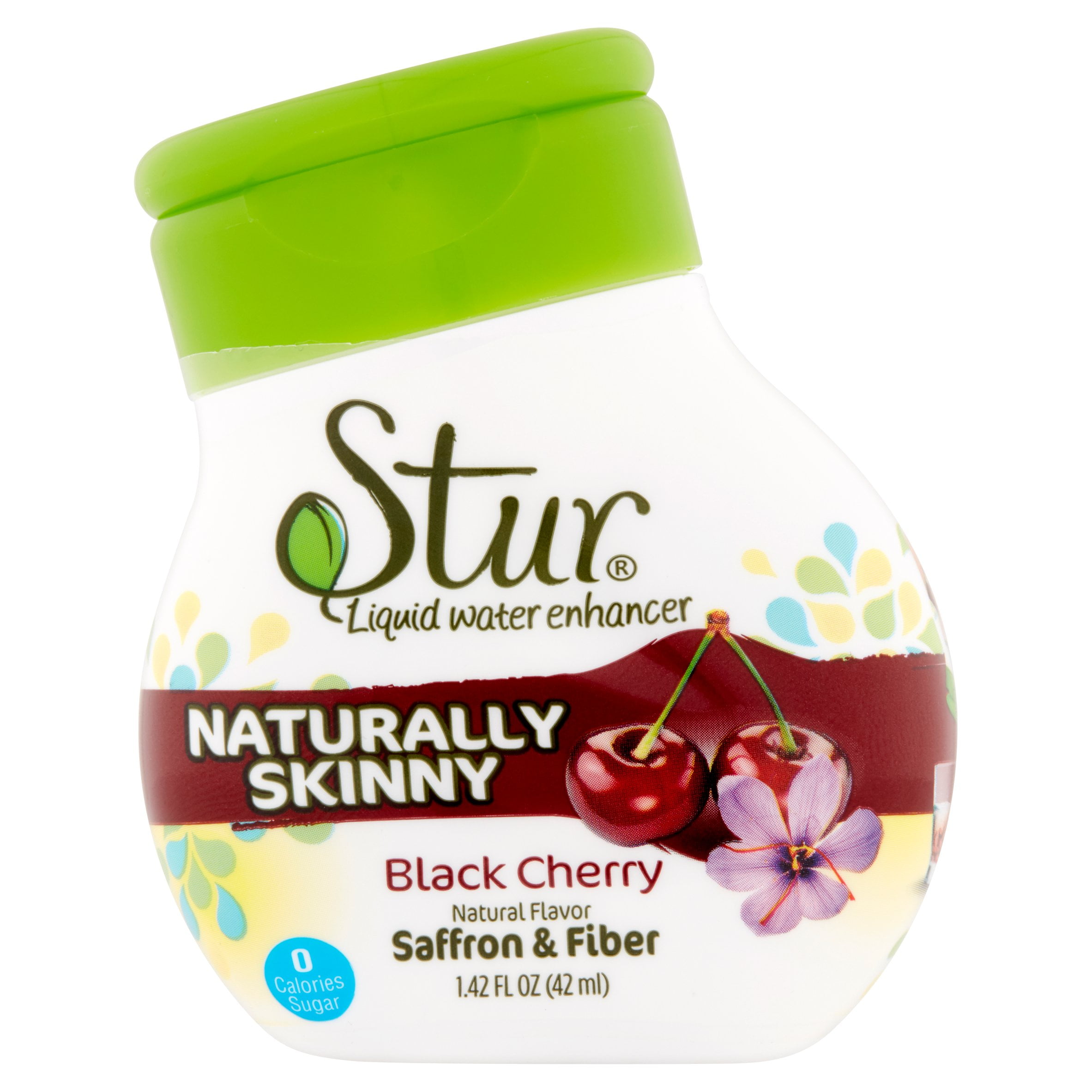 Stur Naturally Skinny Black Cherry Liquid Water Enhancer, 1.42 fl oz, 6 Pack