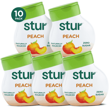 Stur - Peach, Liquid Water Enhancer Drink Mix, 1.62 fl oz Bottle (10 Pack)