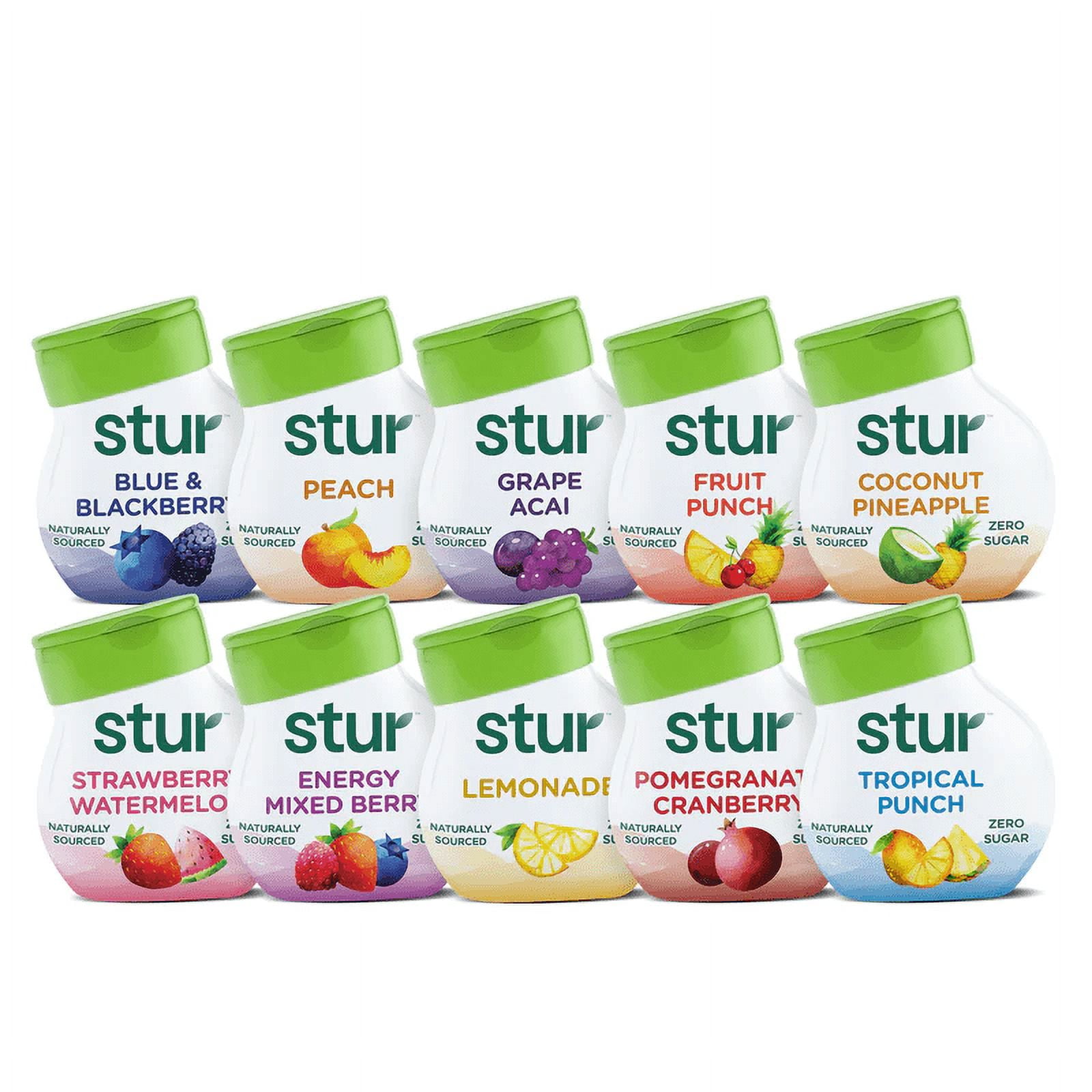 Stur - Variety, Liquid Water Enhancer Drink Mix, 1.62 fl oz Bottle (10 Pack)