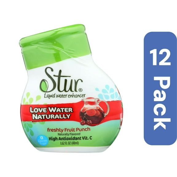 Stur Water Enhancer Liquid Fruit Punch 1.62 oz (Pack Of 12)