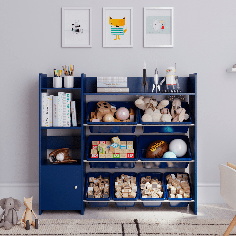 Sturdis Kids Toy Storage Organizer and Storage Bins - Dark Blue 