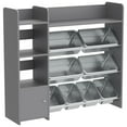thumbnail image 1 of Open Box Sturdis Kids Storage Organizer w/Cabinet, Bookshelf & 8 Toy Bins, 1 of 7
