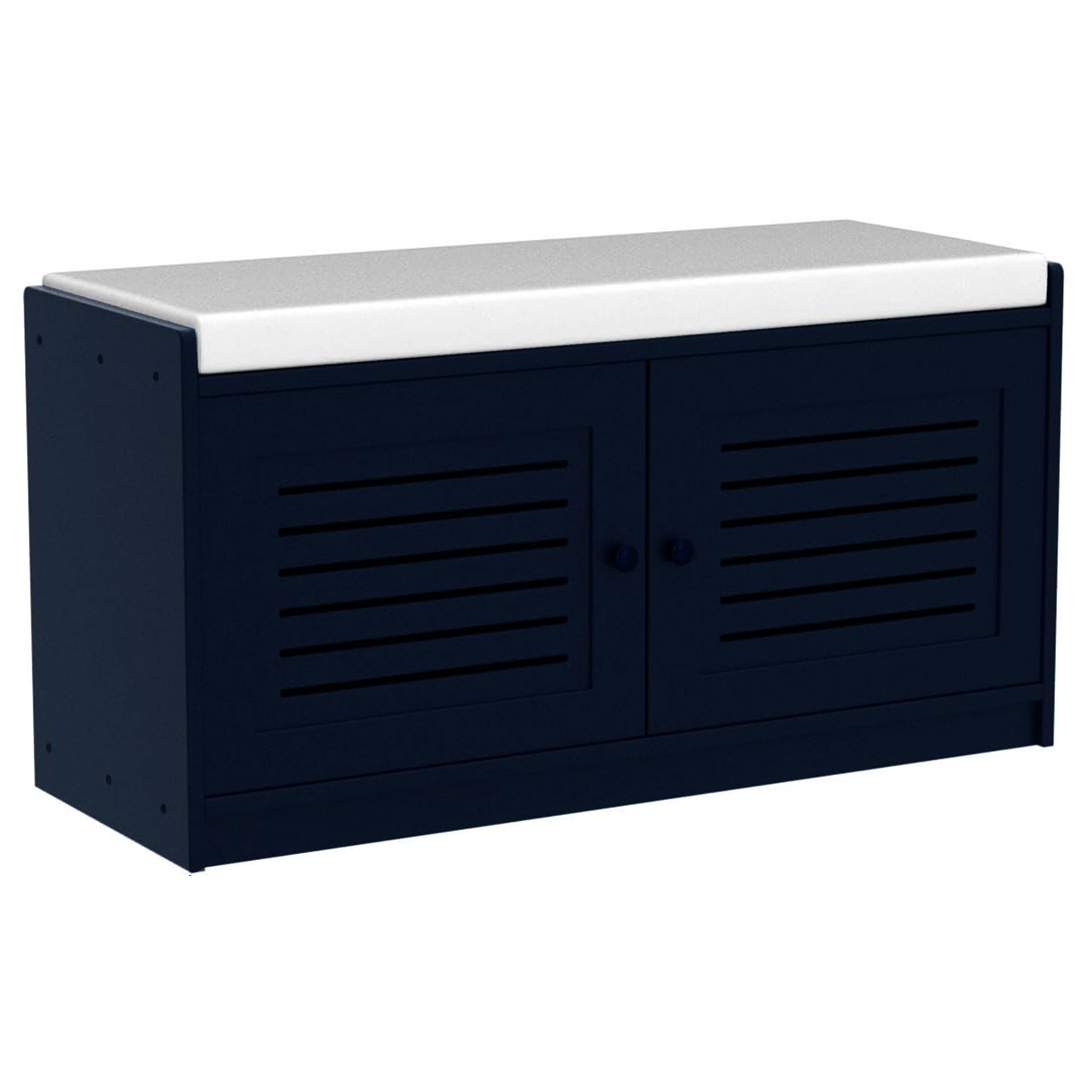 Sturdis Modern Cushioned Shoe Storage Bench with Adjustable Shelves