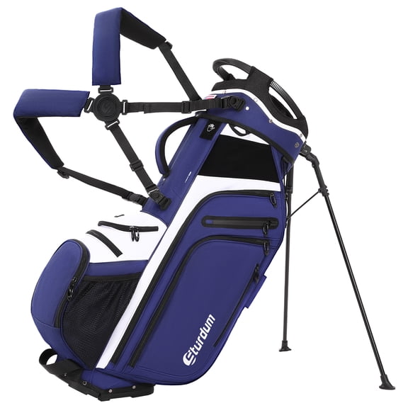 Sturdum 14-Way Golf Stand Bag, Tour-Grade 900D Oxford Golf Bag for Men & Women, Lightweight with 12 Pockets, Full-Length Dividers & Reinforced Base