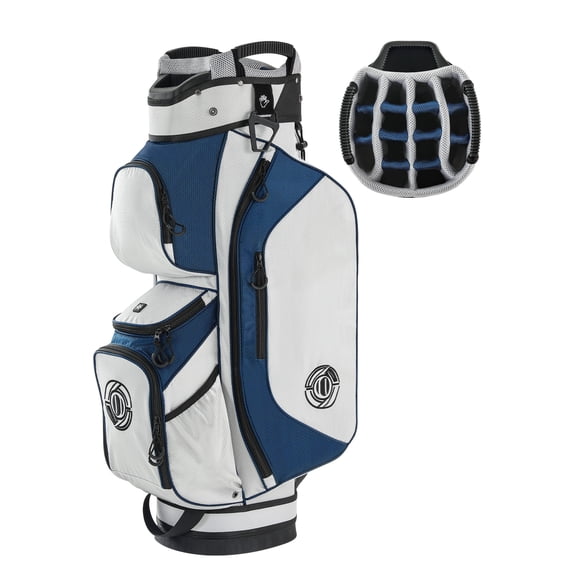 Sturdum 15-Way Golf Cart Bag, Lightweight Golf Bag for Men & Women with Full-Length Dividers, Dedicated Putter Well & Rain Cover