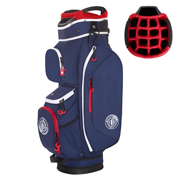 Sturdum 15-Way Golf Cart Bag, Lightweight Golf Bag for Men & Women with Full-Length Dividers, Dedicated Putter Well & Rain Cover