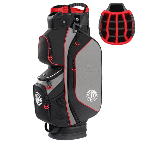 Sturdum 15-Way Golf Cart Bag, Lightweight Golf Bag for Men & Women with Full-Length Dividers, Dedicated Putter Well & Rain Cover