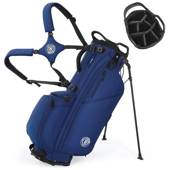 Sturdum Golf Stand Bag Lightweight Carry Bag with 7-Way Dividers, Cooler Pocket, Adjustable Shoulder Strap, 900D Weather-Resistant Fabric for Men Women