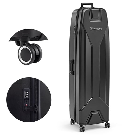 Sturdum Hard Shell Golf Travel Case with TSA Lock, Heavy-Duty ABS Golf Travel Cover with Removable 360° Spinner Wheels, Impact-Resistant Protection, Fits Golf Bags up to 48"