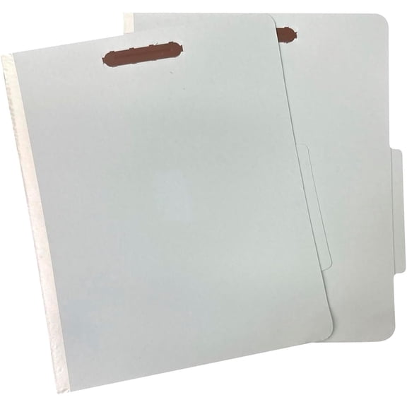 Sturdy 10-Pack Letter Size Pressboard Classification File Folders with Fasteners, Dividers, 2 Expansion, 11.97 x 10.55 inch, Green