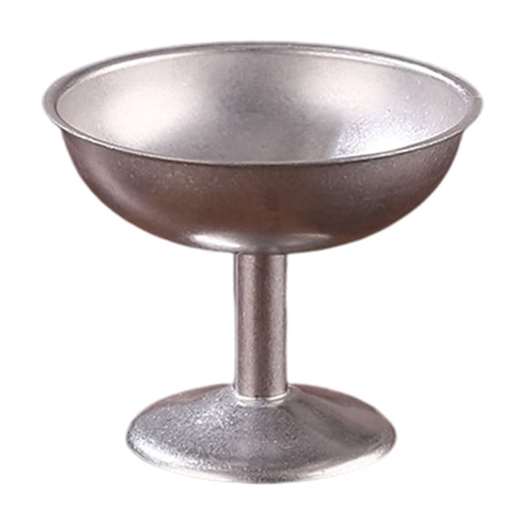 Sturdy 304 Nonrust Steel Footed Cups, Multipurpose Rust-Resistant Serving Bowls for Puddings Salads Cold Drinks