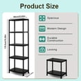 thumbnail image 1 of Sturdy 4/5-Tier Plastic Storage Shelf, Freestanding Utility Organizer for Basement, Garden Tools & Books, Matte Finish, Waterproof & Sun-Resistant, Eco-Friendly for Outdoor Use, 1 of 14