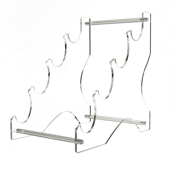 Sturdy 4 Layer Acrylic Swords Holder Desktop Display Stand Rack for Lightsabers