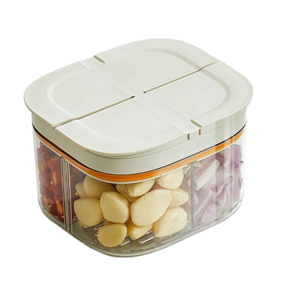 Sturdy 4 Section Meal Prep Container Freshing Produces Meats Leftovers Storage