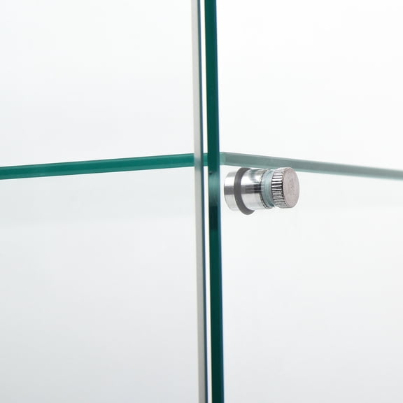 Sturdy 4mm tempered glass display cabinet | Display jewelry, books and more with easy-open doors