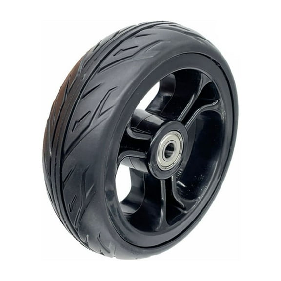 Sturdy 5 Inch 5X1 5 Scooter Solid Tyre, Reliable And Durable, Black Rubber Material, Easy Replacement, 280G Weight, 8Mm Bearing
