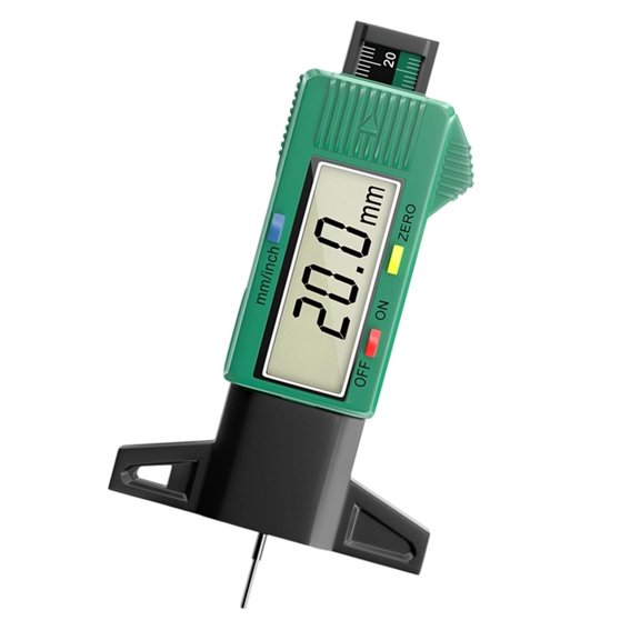 Sturdy ABS Construction Digital Tire Treads Depth Tester Pocket Size for Storage and Transportation
