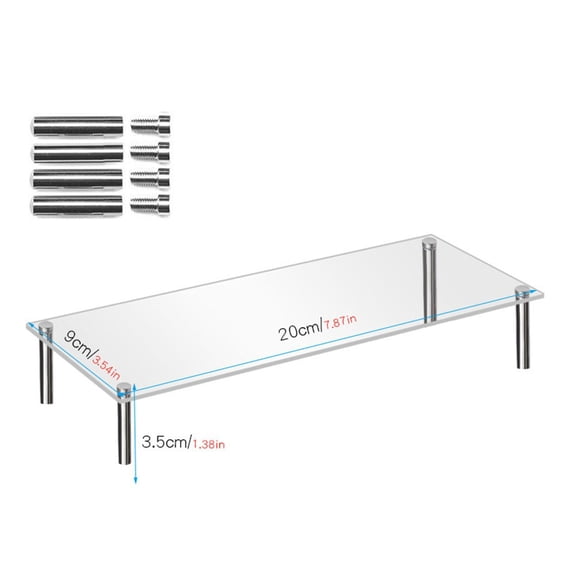 Sturdy Acrylic Cake Stand with Smooth Rounded Corners for Safe Use Strong Load Bearing Display Stand for Cupcakes Birthday Cakes and More (S)
