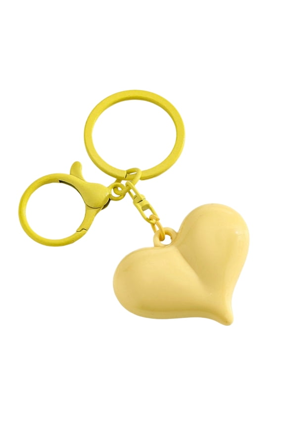 Sturdy Acrylic Heart Keychain in Assorted Candy Hues Scratch Resistant for Keys and Bags