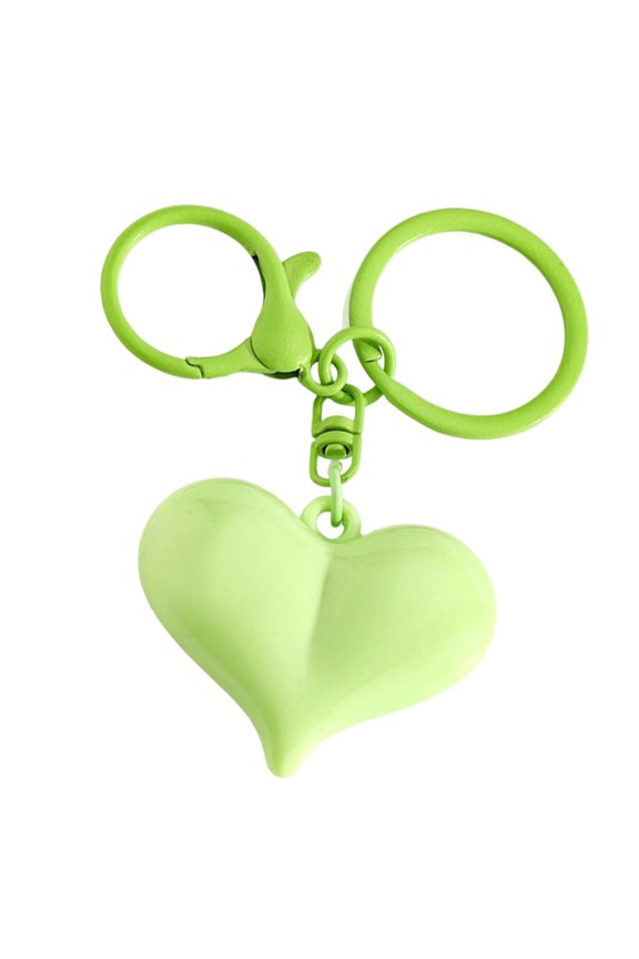 Sturdy Acrylic Heart Keychain in Assorted Candy Hues for Keys and Bags