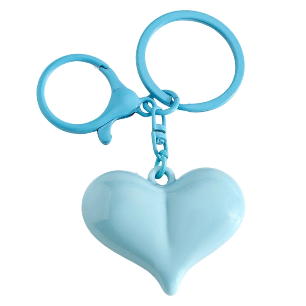 Sturdy Acrylic Heart Keychain in Assorted Candy Hues for Keys and Bags ...
