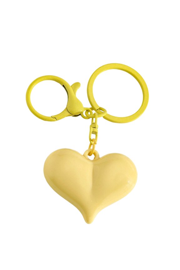 Sturdy Acrylic Heart Keychain in Assorted Candy Hues for Keys and Bags
