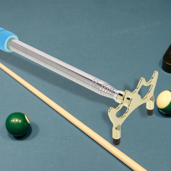 Sturdy Adjustable Pool Stick Bridge with Nonslip Handle and Detachable Bridge Head
