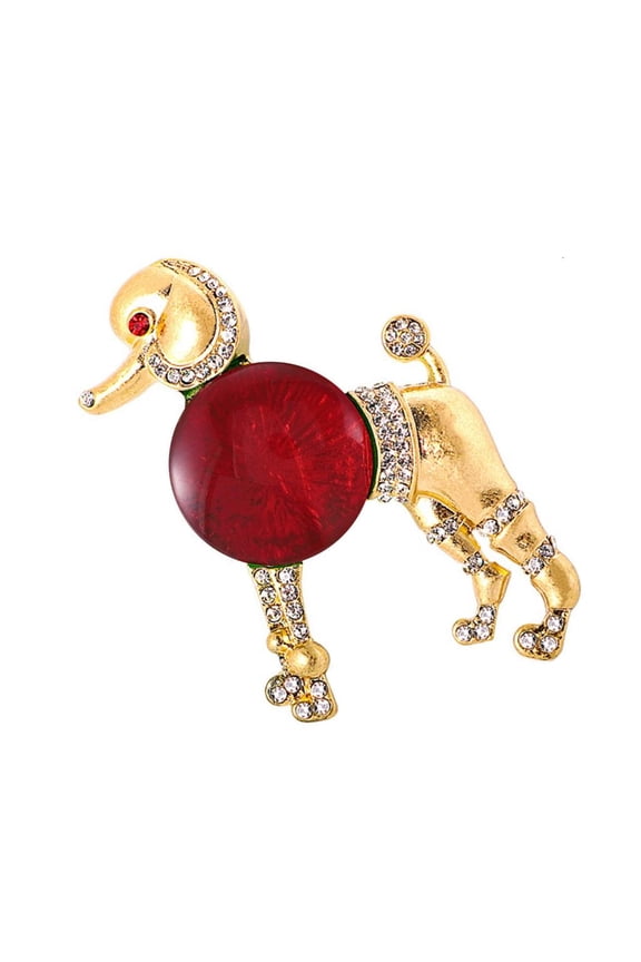 Sturdy Alloy Dog Brooch Trendy Color Versatile Accessory Suitable for Casual Formal Occasions