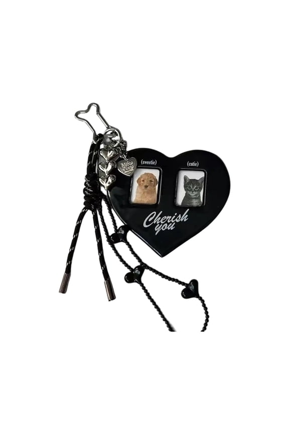 Sturdy Alloy Plastic Photo Frame Keychain Portable for Gifting and Collecting
