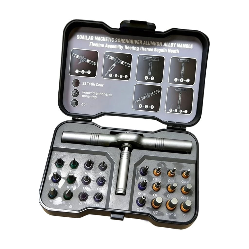 Sturdy Alloy Screwdriver Set Has 58 Tooth Mechanism For Easy Turning