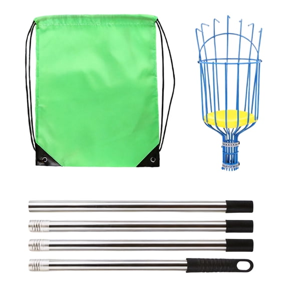 Sturdy Aluminum Fruit Plucker with Extendable and Basket for Tree Harvesting