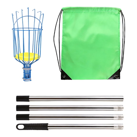 Sturdy Aluminum Fruit Plucker with Extendable and Basket for Tree Harvesting