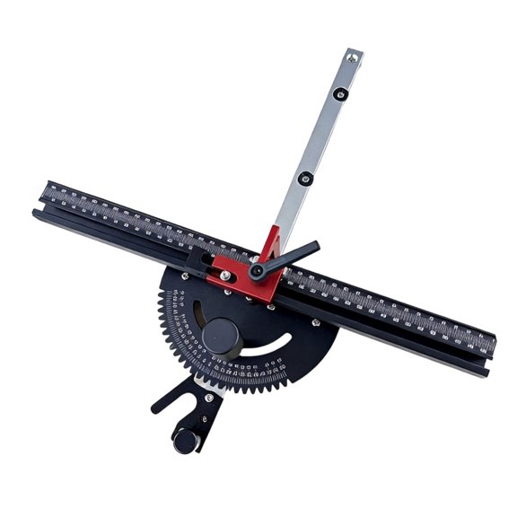 Sturdy Aluminum Miter Guide Having Offset trail and Expandable Plate for Cutting Tool and Machine
