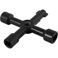 thumbnail image 1 of Sturdy And Durable Universal Cross Key, Zinc Alloy Multi-functional Opening Key for Wide Application Control Cabinets Shut-off Systems, 1 of 5