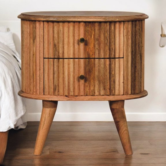 Sturdy Ball Feet | Bedside Table with Storage | Elevate Bedroom Decor