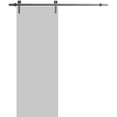 thumbnail image 1 of Sturdy Barn Door 36 x 80 inches | Planum 0010 Matte Grey | Stainless Steel 6.6FT Rail Hangers Heavy Set | Solid Panel Interior Doors, 1 of 6
