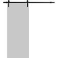 thumbnail image 1 of Sturdy Barn Door 36 x 84 inches | Planum 0010 Matte Grey | 6.6FT Rail Hangers Heavy Hardware Set | Solid Panel Interior Doors, 1 of 6