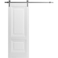 thumbnail image 1 of Sturdy Barn Door 36 x 96 inches | Lucia 8831 White Silk | Stainless Steel 6.6FT Rail Hangers Heavy Set | Solid Panel Interior Doors, 1 of 5