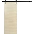 thumbnail image 1 of Sturdy Barn Door 36 x 96 inches | Planum 0010 Natural Veneer | 6.6FT Rail Hangers Heavy Hardware Set | Solid Panel Interior Doors, 1 of 6