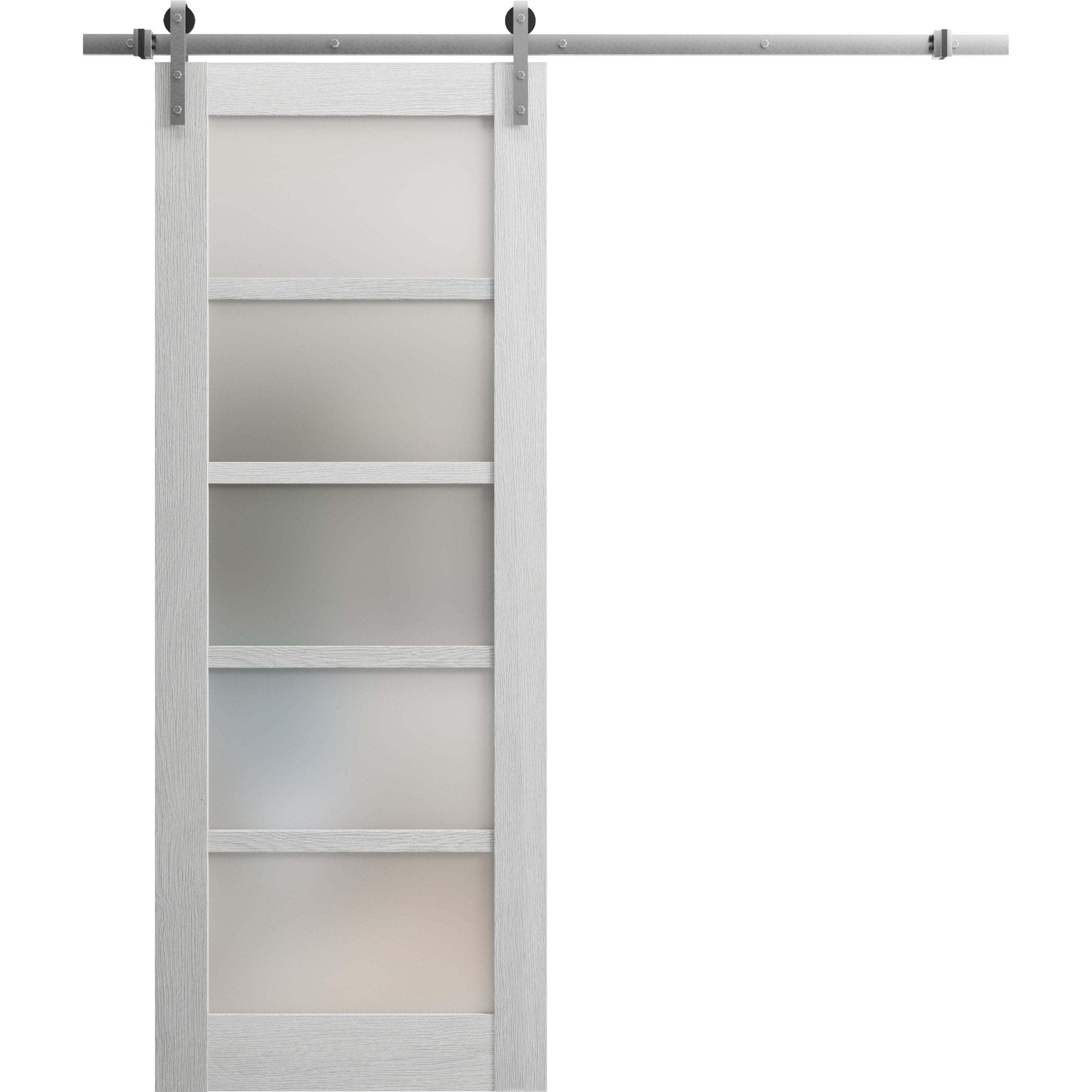 Sturdy Barn Door 42 x 96 inches | Quadro 4002 Light Grey Oak with ...